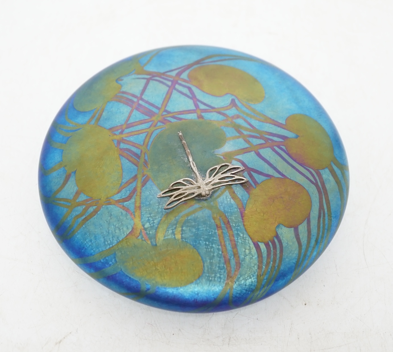 A John Ditchfield for Glasform ‘dragonfly’ paperweight, 14cm. Condition - good